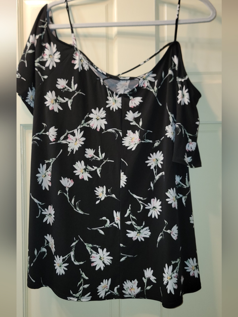Kaileigh - Valette Back Detail Cold Shoulder Knit Top- Size 2X - Picture 5 of 7